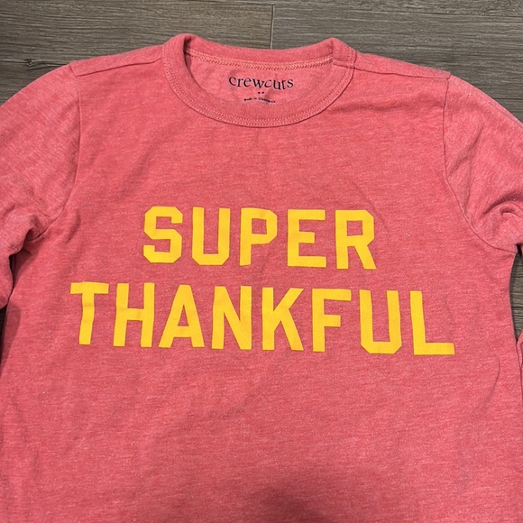 Crewcuts Super Thankful Graphic Tee Size 4/5 - Picture 2 of 6